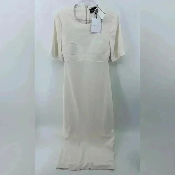 NWT $2300 Brandon Maxwell Women's White Backless Cutout Cady Dress Size 8 - Picture 4 of 15